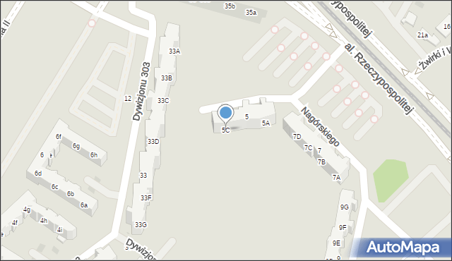 Gdańsk, Nagórskiego Jana, 5C, mapa Gdańska