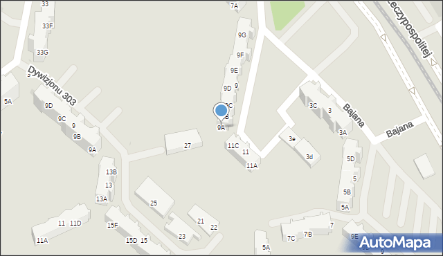 Gdańsk, Nagórskiego Jana, 9A, mapa Gdańska