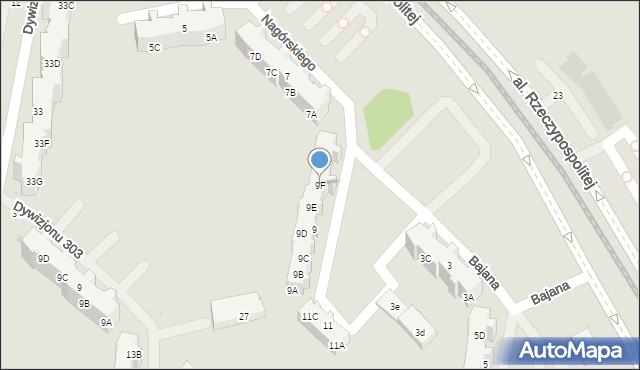 Gdańsk, Nagórskiego Jana, 9F, mapa Gdańska