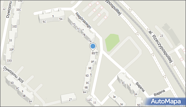 Gdańsk, Nagórskiego Jana, 9G, mapa Gdańska