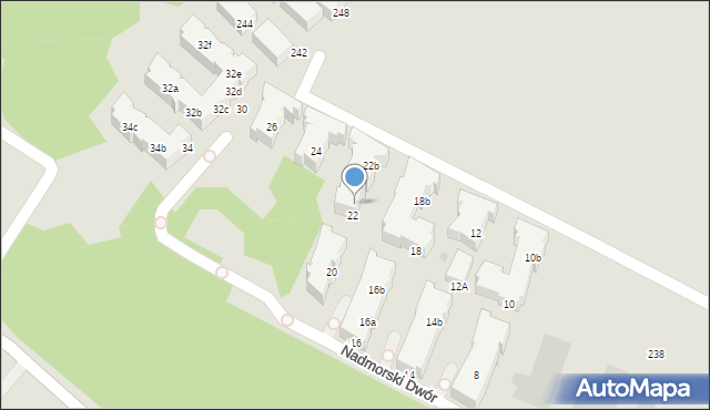 Gdańsk, Nadmorski Dwór, 22a, mapa Gdańska