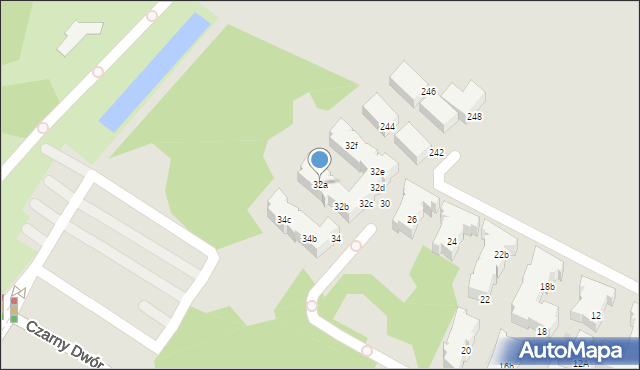 Gdańsk, Nadmorski Dwór, 32a, mapa Gdańska