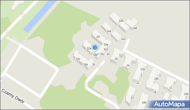 Gdańsk, Nadmorski Dwór, 32b, mapa Gdańska