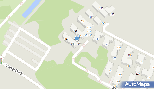 Gdańsk, Nadmorski Dwór, 34a, mapa Gdańska