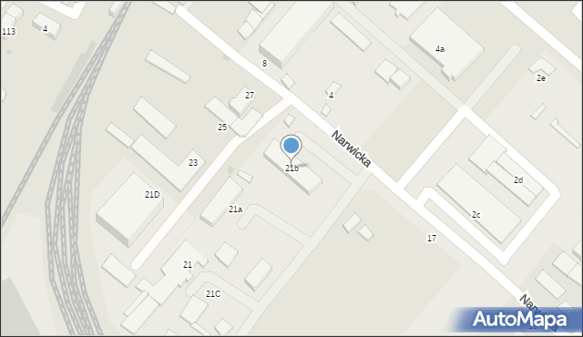 Gdańsk, Narwicka, 21b, mapa Gdańska