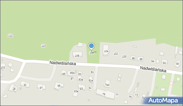 Gdańsk, Nadwiślańska, 106, mapa Gdańska