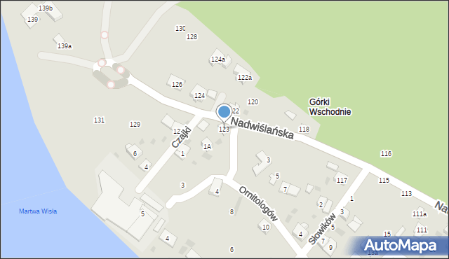 Gdańsk, Nadwiślańska, 123, mapa Gdańska