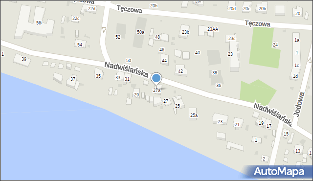 Gdańsk, Nadwiślańska, 27a, mapa Gdańska