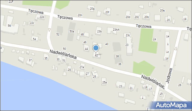 Gdańsk, Nadwiślańska, 42, mapa Gdańska