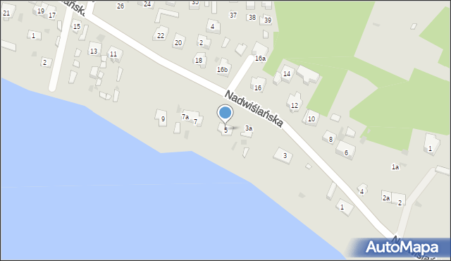 Gdańsk, Nadwiślańska, 5, mapa Gdańska