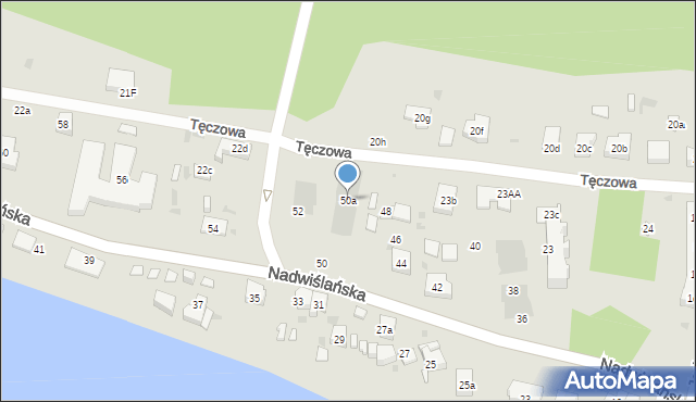 Gdańsk, Nadwiślańska, 50a, mapa Gdańska