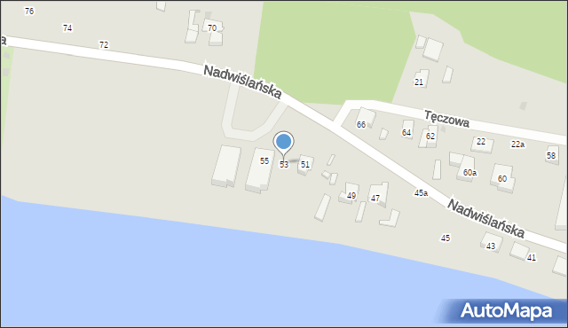 Gdańsk, Nadwiślańska, 53, mapa Gdańska