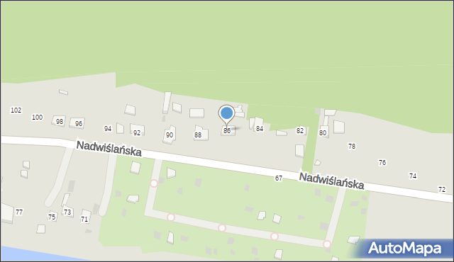 Gdańsk, Nadwiślańska, 86, mapa Gdańska