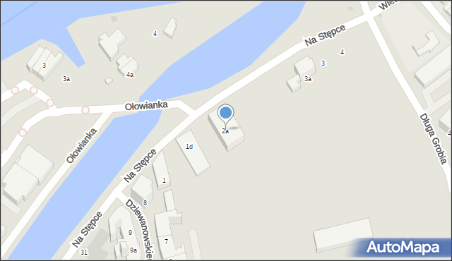Gdańsk, Na Stępce, 2a, mapa Gdańska