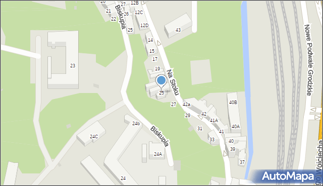 Gdańsk, Na Stoku, 25, mapa Gdańska