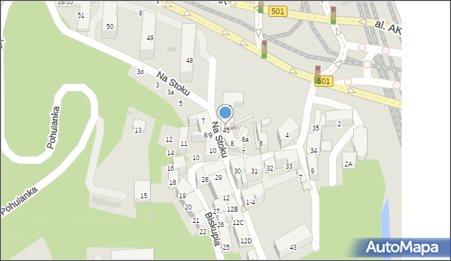 Gdańsk, Na Stoku, 45, mapa Gdańska