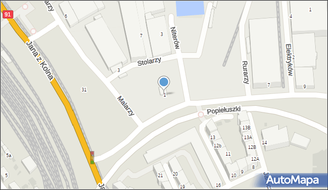 Gdańsk, Narzędziowców, 1, mapa Gdańska