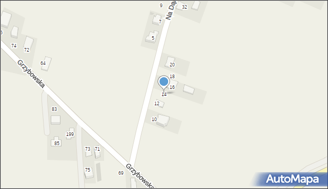 Gdów, Na Dąbrowy, 14, mapa Gdów