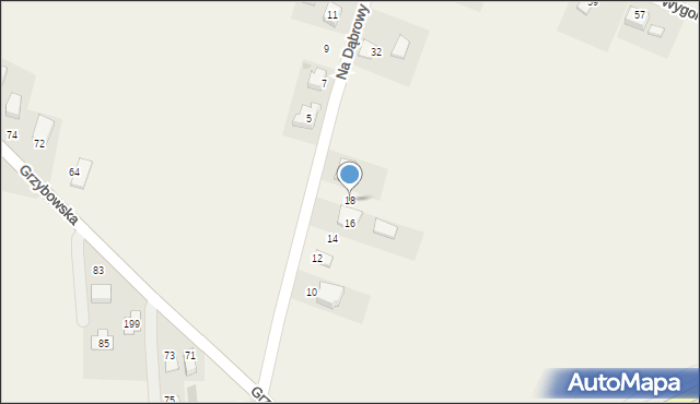 Gdów, Na Dąbrowy, 18, mapa Gdów