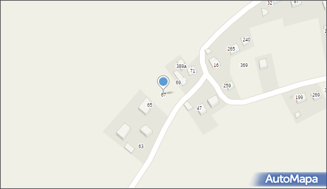 Gdów, Na Dąbrowy, 67, mapa Gdów