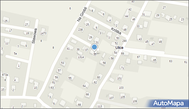 Gdów, Na Grobli, 35, mapa Gdów