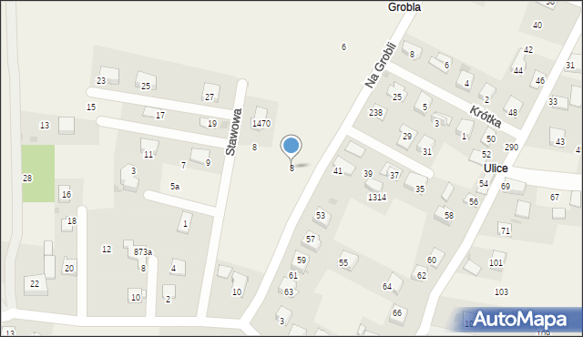 Gdów, Na Grobli, 8, mapa Gdów