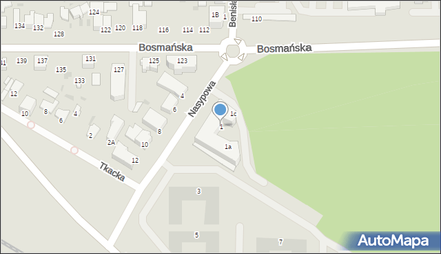 Gdynia, Nasypowa, 1, mapa Gdyni