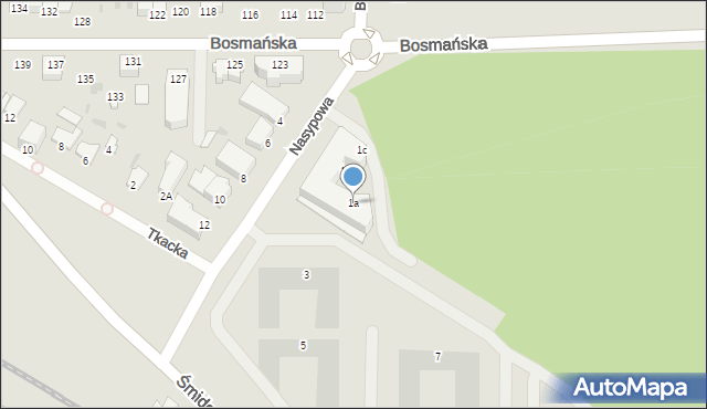 Gdynia, Nasypowa, 1a, mapa Gdyni