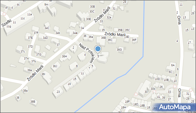 Gdynia, Nad Potokiem, 3, mapa Gdyni