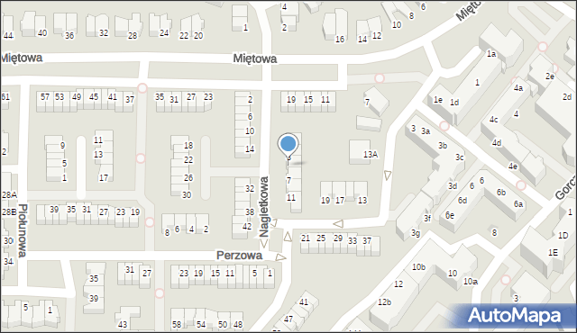 Gdynia, Nagietkowa, 5, mapa Gdyni