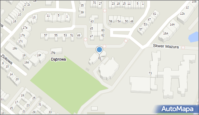 Gdynia, Nagietkowa, 61, mapa Gdyni