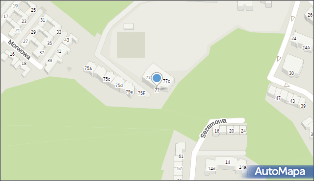 Gdynia, Nagietkowa, 77, mapa Gdyni