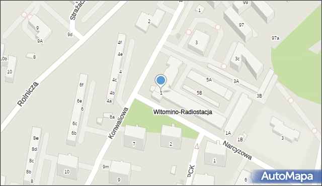 Gdynia, Narcyzowa, 1, mapa Gdyni