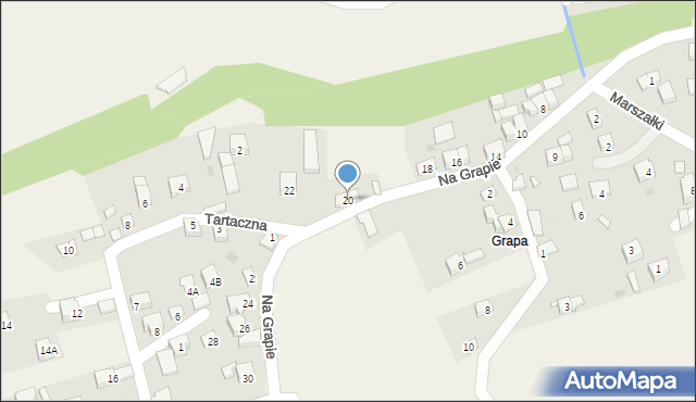 Gilowice, Na Grapie, 20, mapa Gilowice