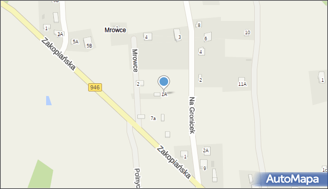 Gilowice, Na Gronicek, 1A, mapa Gilowice