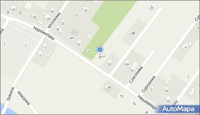 Glinianka, Napoleońska, 10, mapa Glinianka