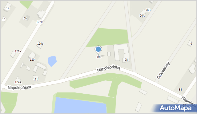 Glinianka, Napoleońska, 100, mapa Glinianka