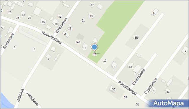 Glinianka, Napoleońska, 12, mapa Glinianka