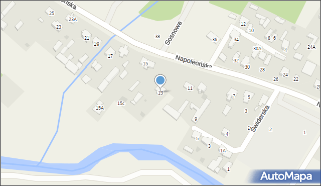 Glinianka, Napoleońska, 13, mapa Glinianka