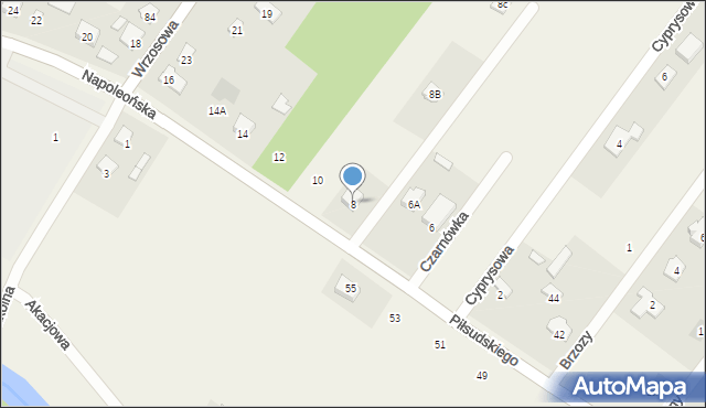 Glinianka, Napoleońska, 8, mapa Glinianka