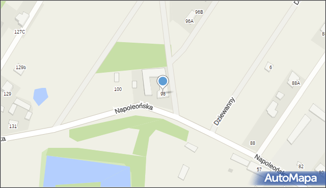 Glinianka, Napoleońska, 98, mapa Glinianka