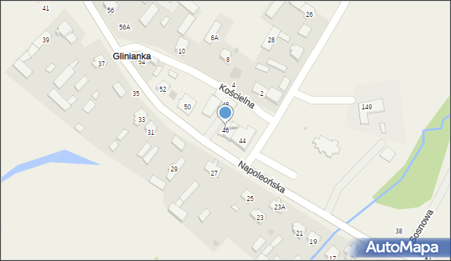 Glinianka, Napoleońska, 46, mapa Glinianka