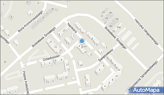 Głogów, Nankera, 6, mapa Głogów