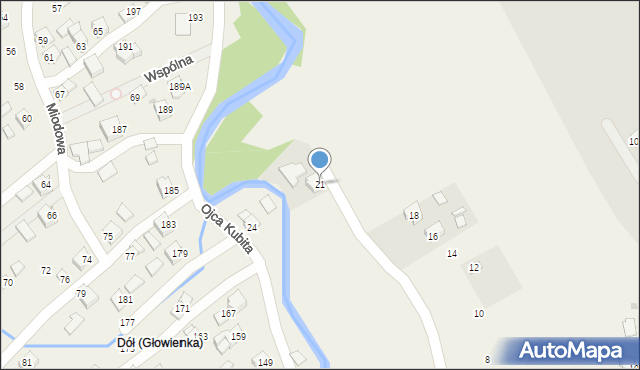 Głowienka, Nadbrzeżna, 21, mapa Głowienka