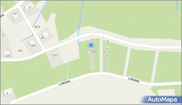 Gniewomirowice, Na Wzgórzach, 11, mapa Gniewomirowice