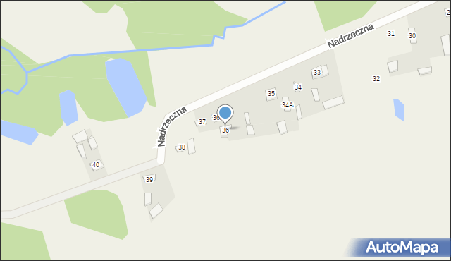 Gójszcz, Nadrzeczna, 23a, mapa Gójszcz