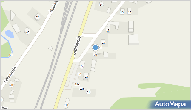 Gołaczewy, Nadmłynie, 25, mapa Gołaczewy