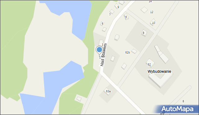 Gołubie, Nad Stawem, 1, mapa Gołubie