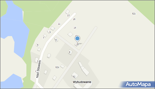 Gołubie, Nad Stawem, 10, mapa Gołubie