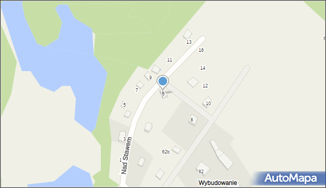 Gołubie, Nad Stawem, 6, mapa Gołubie